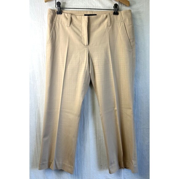 Theory Women's Beige Stretch Cropped Flare 4-Pockets Pants Sz 6 - Picture 2 of 10